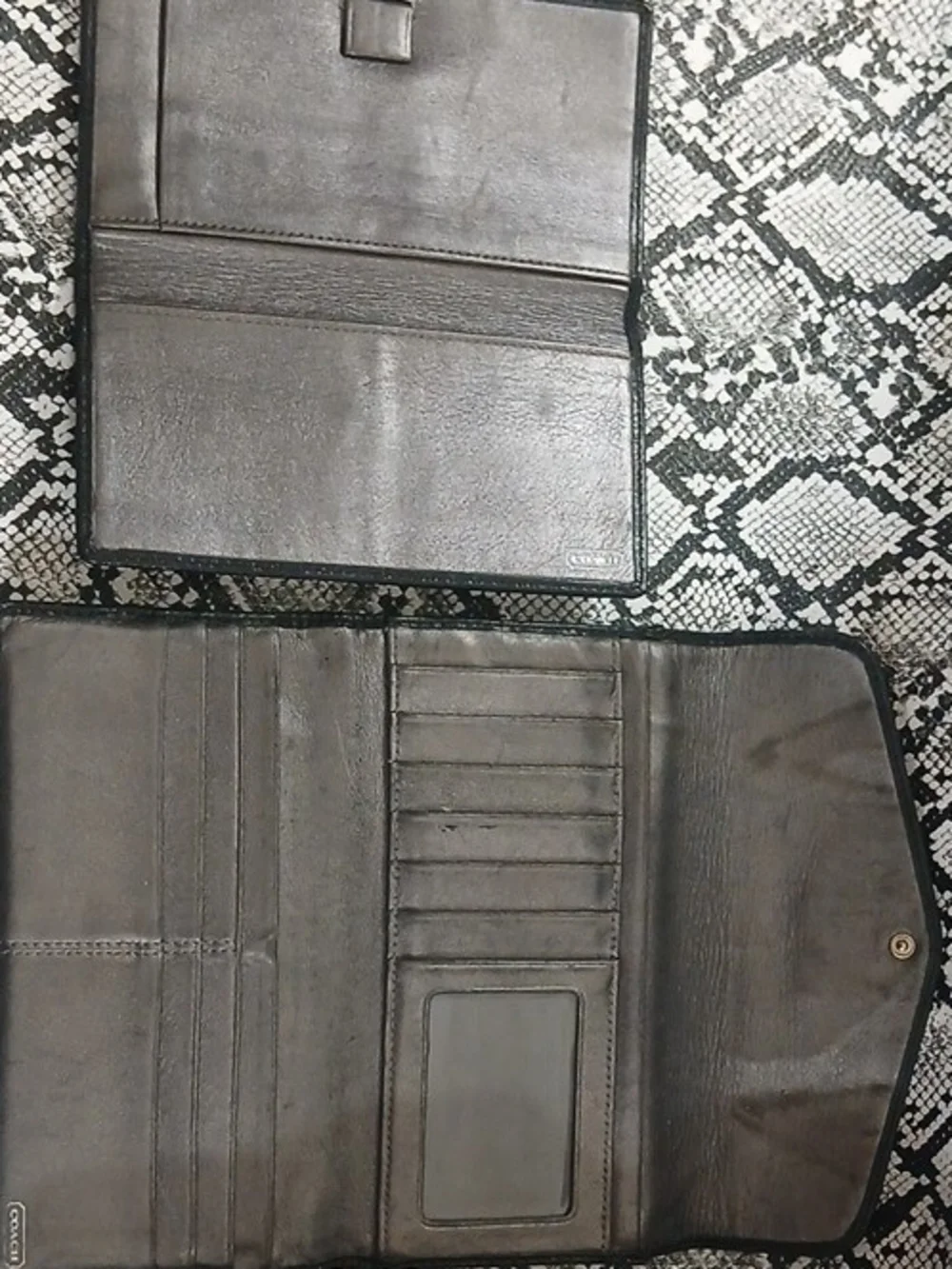 Coach Black Signature Shoulder Bag with Matching Wallet